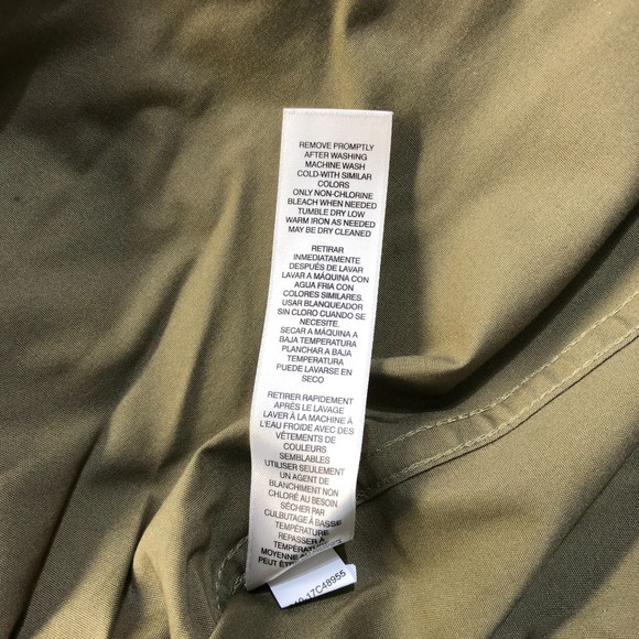 Chico's No Iron Cotton Green 3/4 Sleeve Button Down Shirt S or US 4/6 - Picture 8 of 13